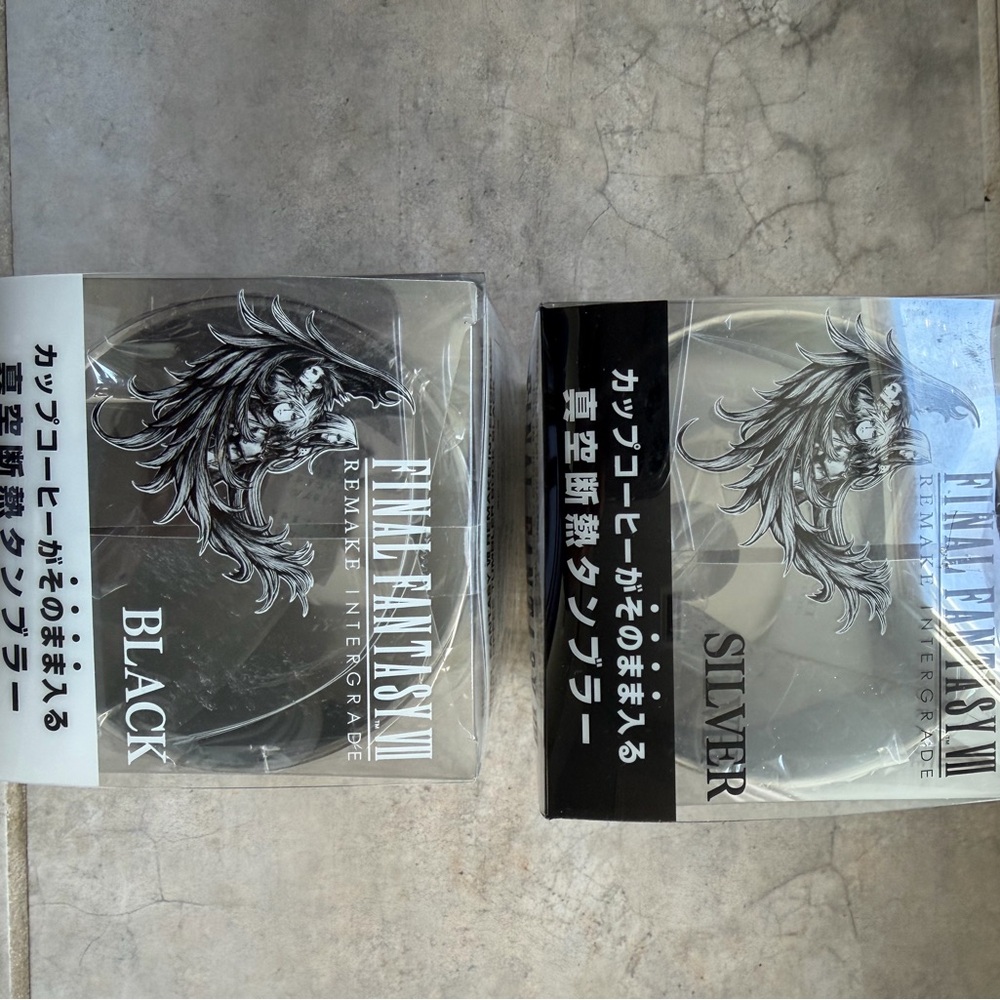 [Set of 2] FINAL FANTASY Ⅶ REMAKE INTERGRADE CUP COFFEE TUMBLER Silver Black JP - Picture 7 of 7